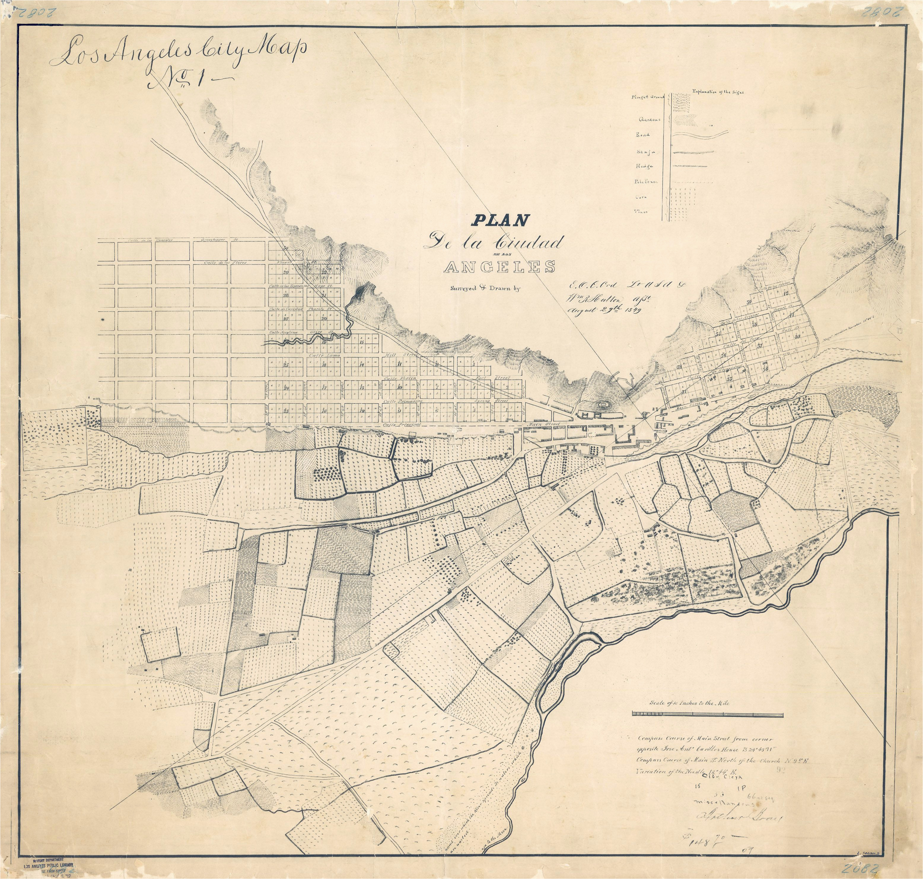 the first map of los angeles may be older than you think bygone