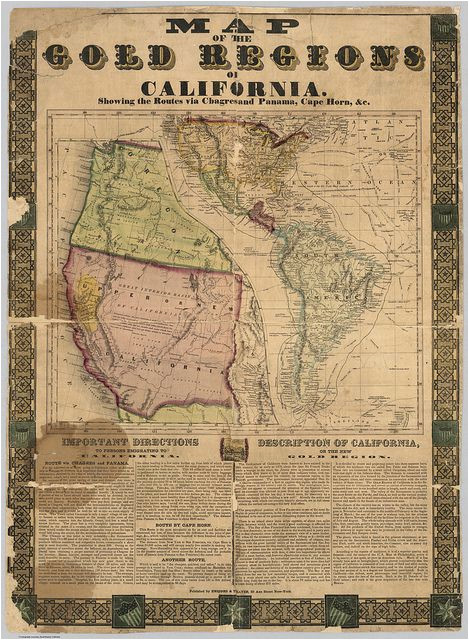 1849 california gold rush map by drbeefsmack via flickr maps