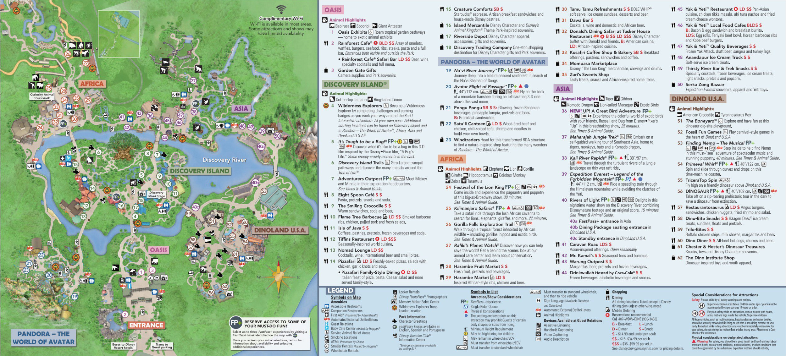disney s animal kingdom map theme park map