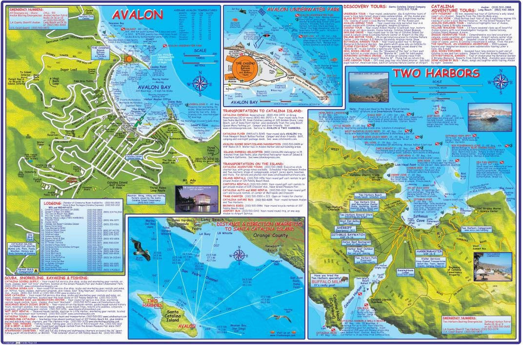 santa catalina island california adventure dive guide franko maps