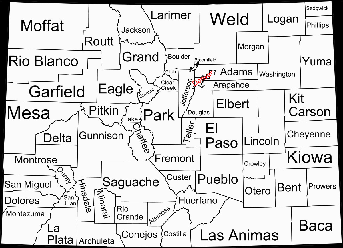 colorado counties 64 counties and the co towns in them