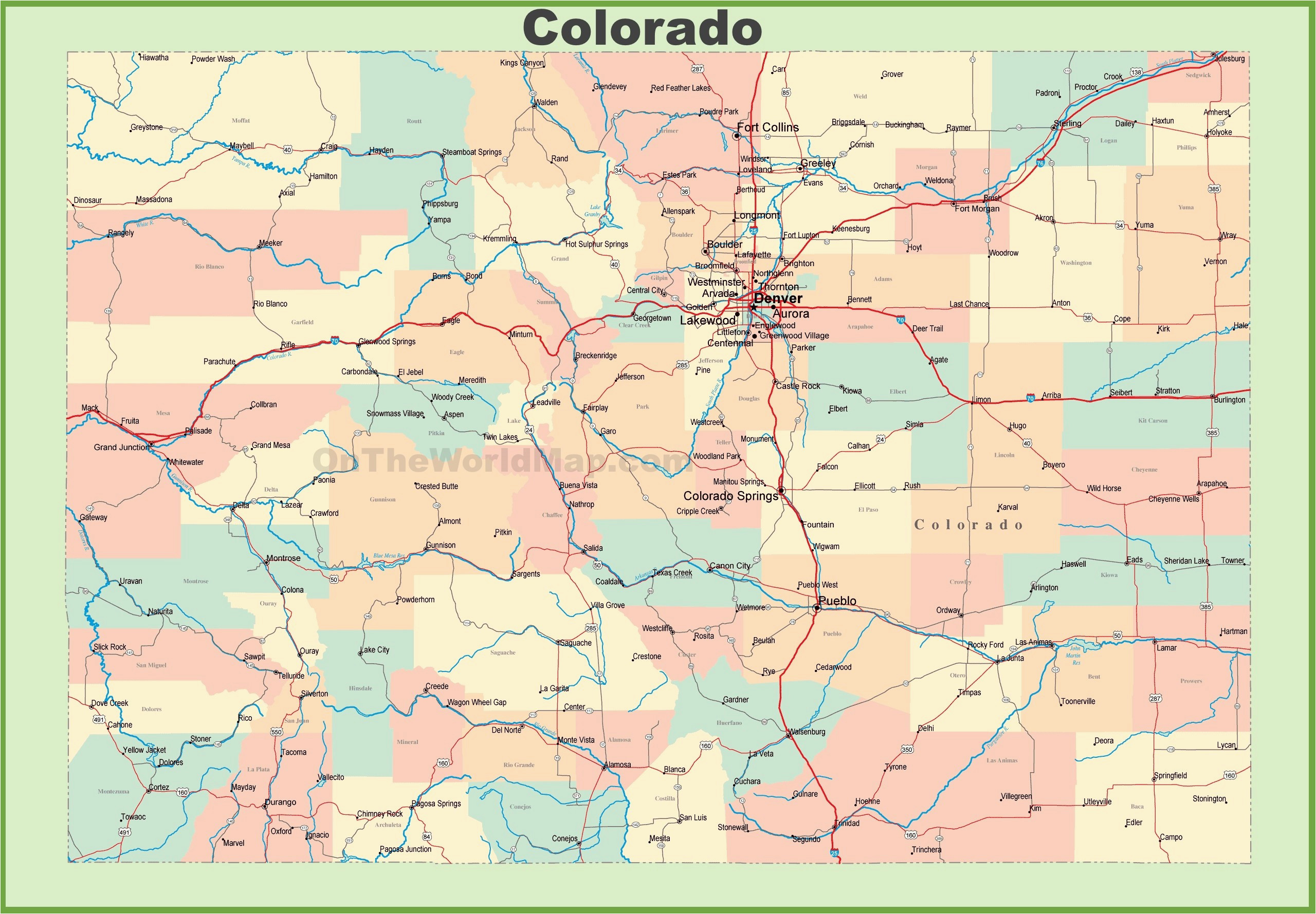 map of colorado towns awesome denver maps maps directions