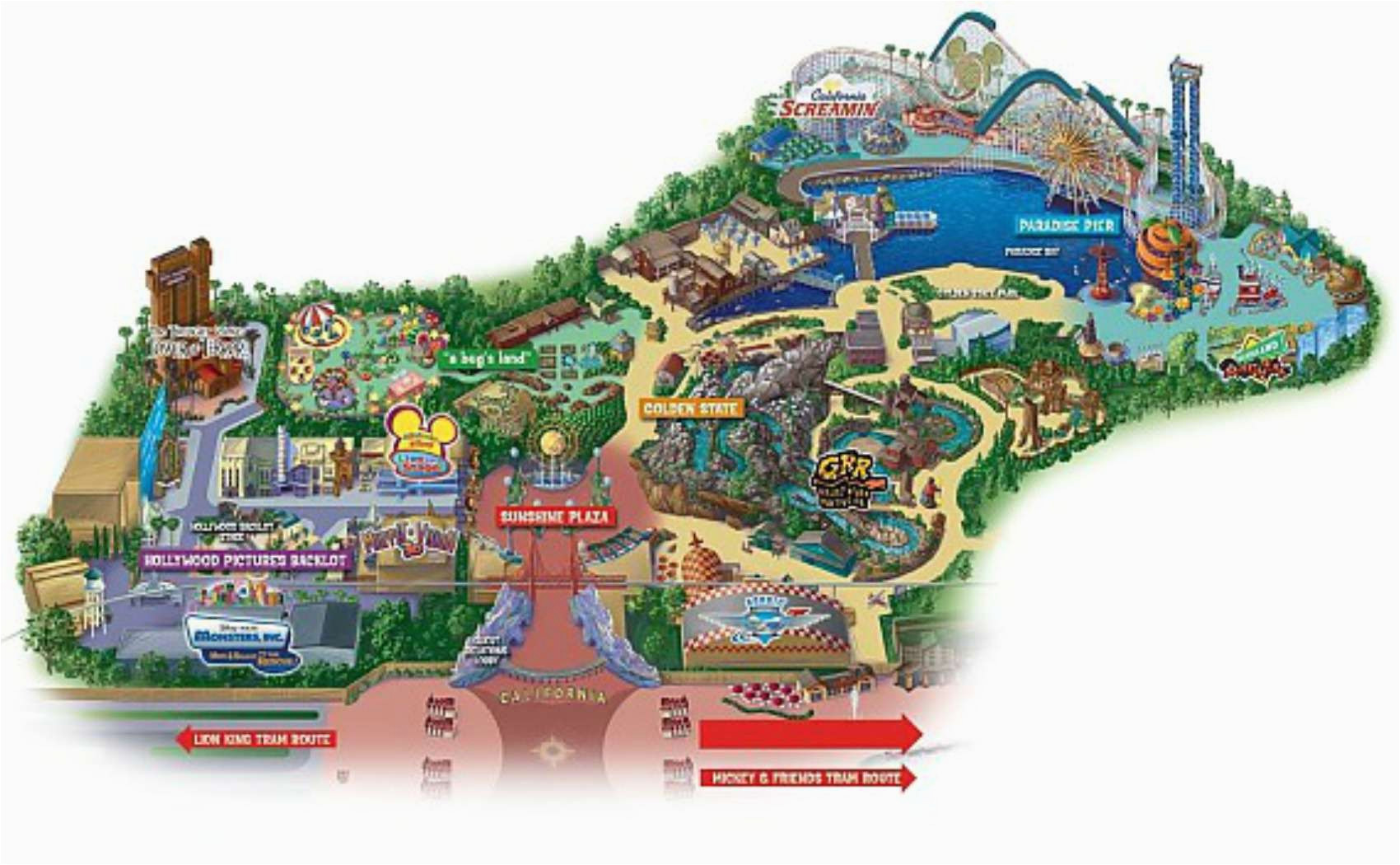 Map Of Disney California Adventure Park secretmuseum