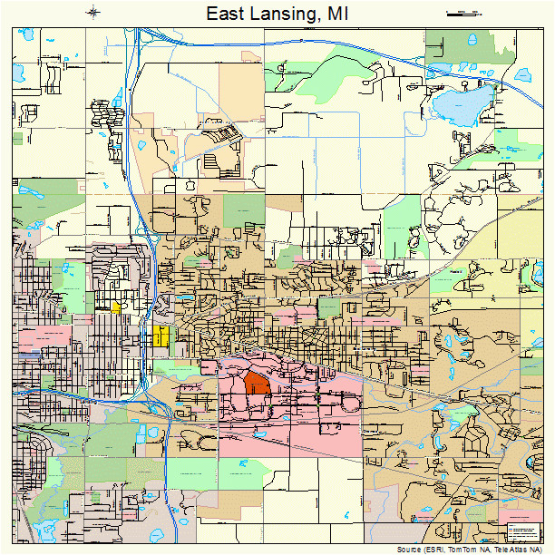 Map Of East Lansing Michigan | secretmuseum