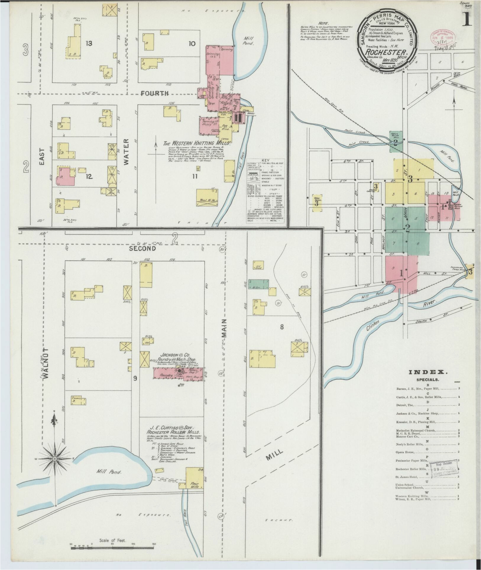 map michigan oakland county library of congress