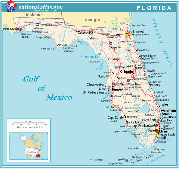 florida map with cities labeled general map of florida major
