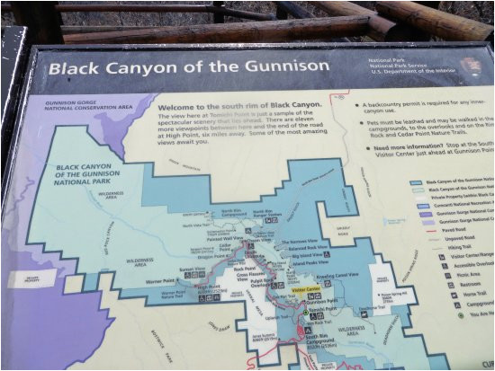 map of the park picture of black canyon visitor center black