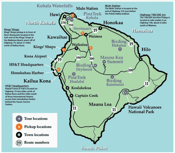 big island hawaii tourist map bucket list hawaii pinterest
