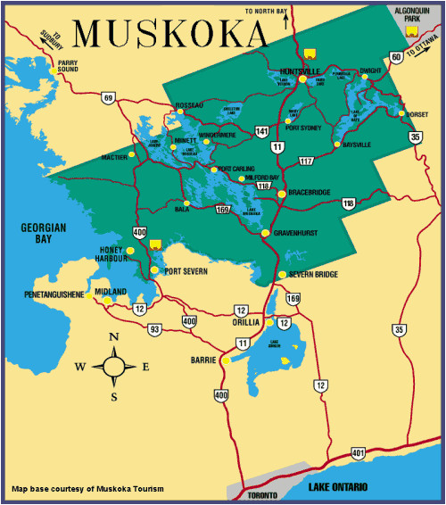map of district of muskoka ontario canada huntsville my home