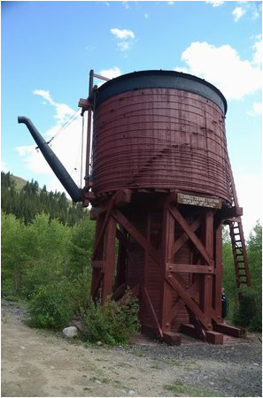 water tower picture of leadville colorado southern railroad