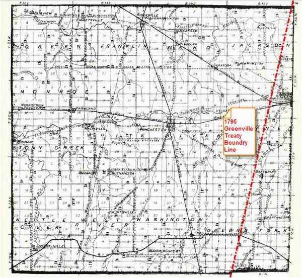 1795 greenville treaty line map randolph county historical society