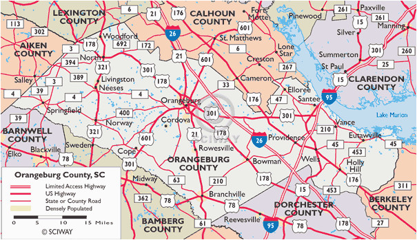 maps of orangeburg county south carolina