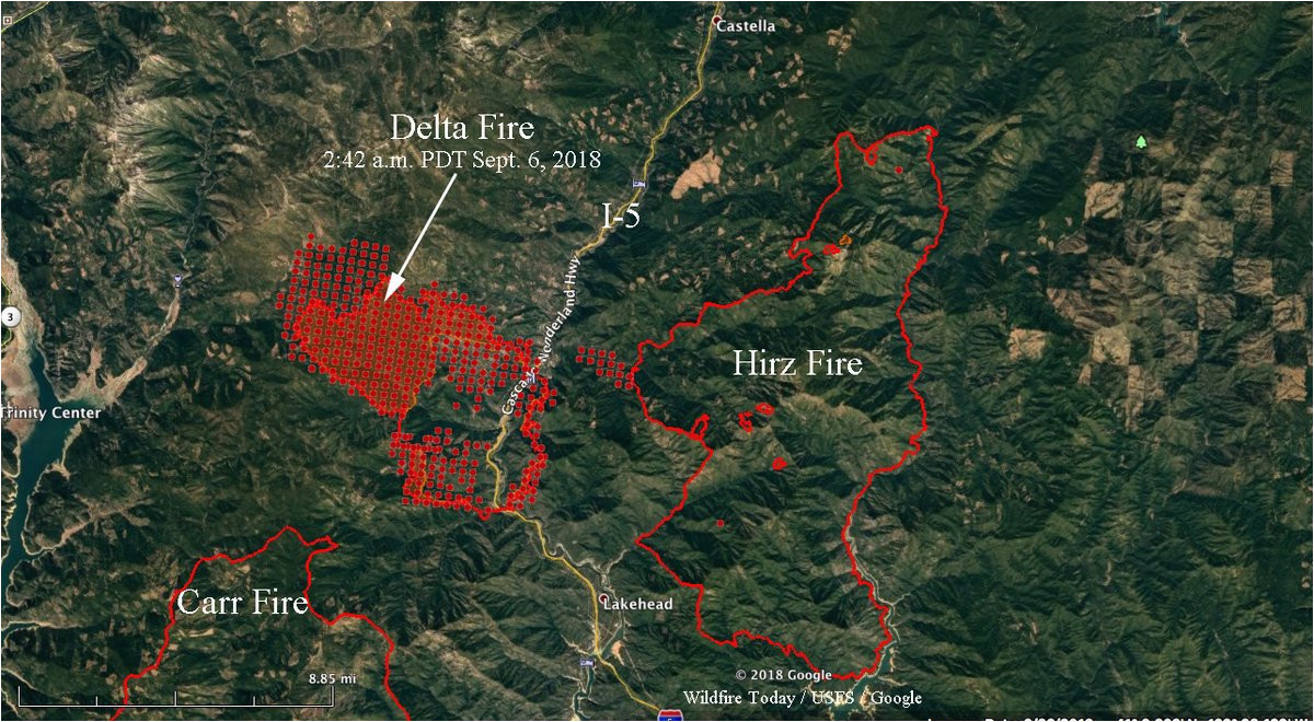 wildfire today d on twitter higher res version of the delta fire