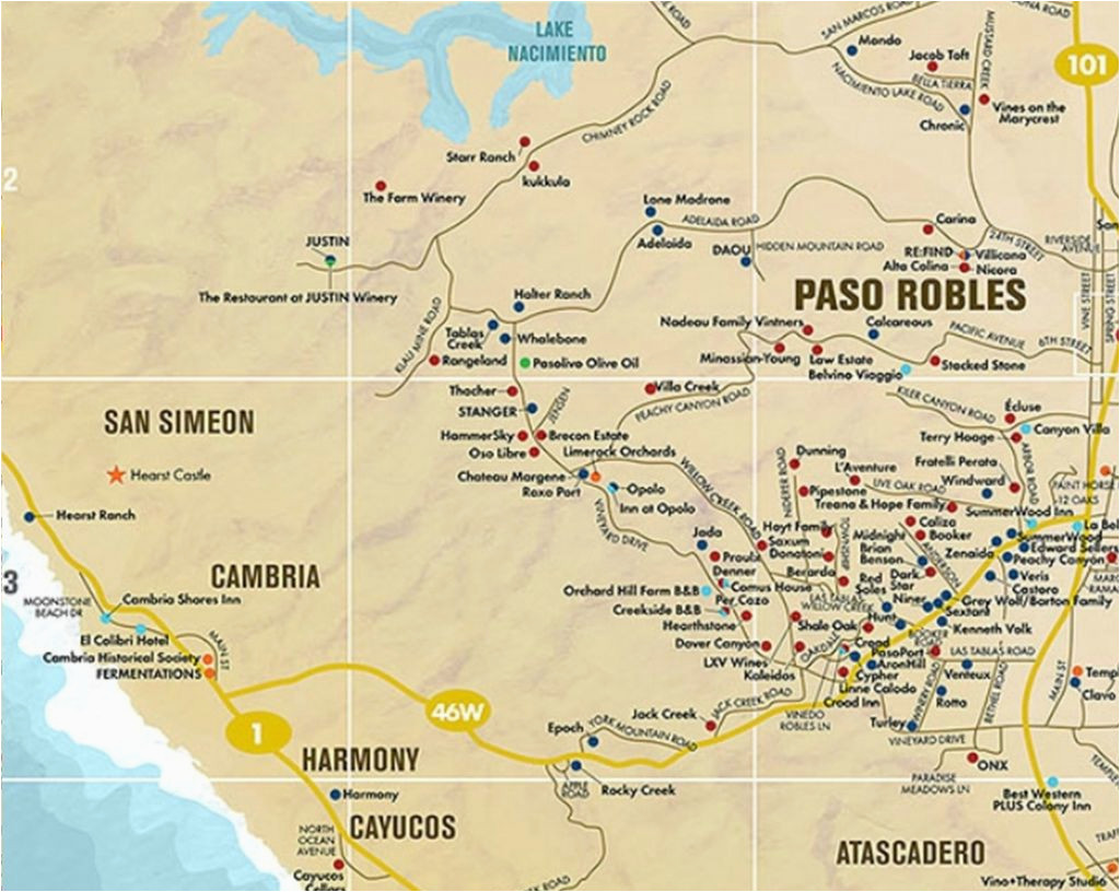 Map Of Paso Robles California | secretmuseum