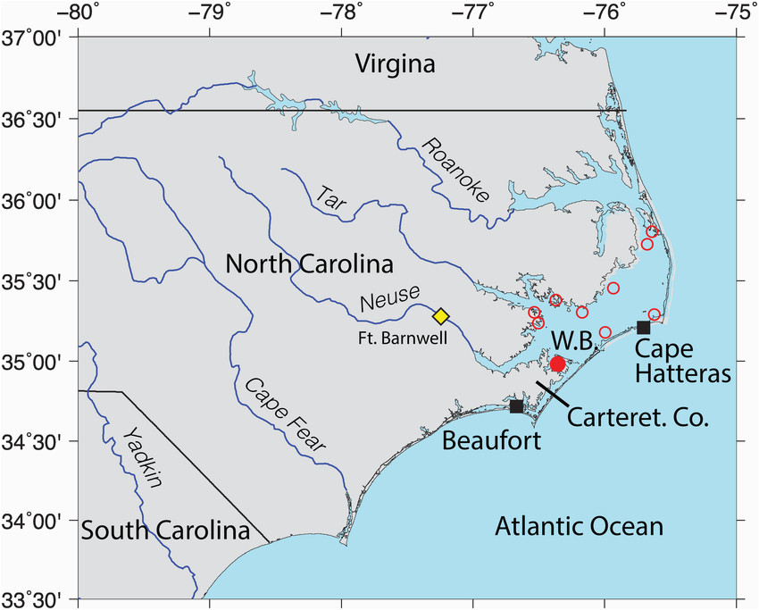 location map oyster reserve sites in pamlico sound north carolina