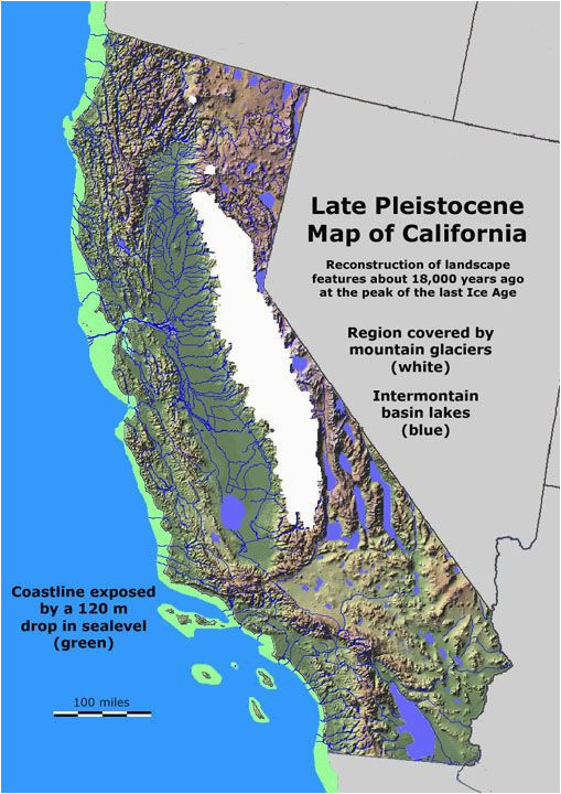 california glaciation ice age coastal maps pinterest