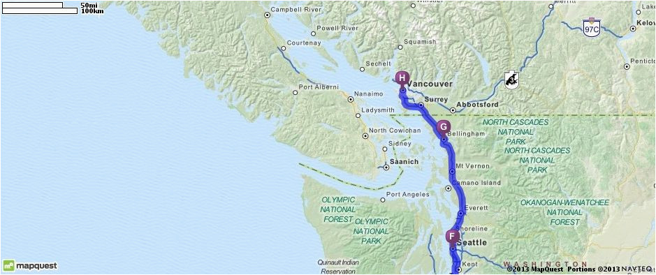 california to vancouver canada mapquest traveling pinterest