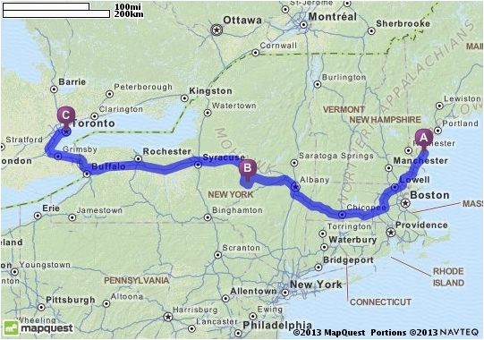 driving directions from ogunquit maine to toronto canada