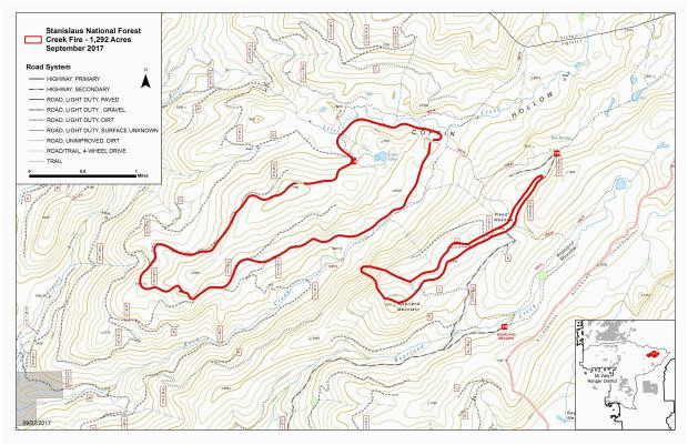 creek fire maps inciweb the incident information system