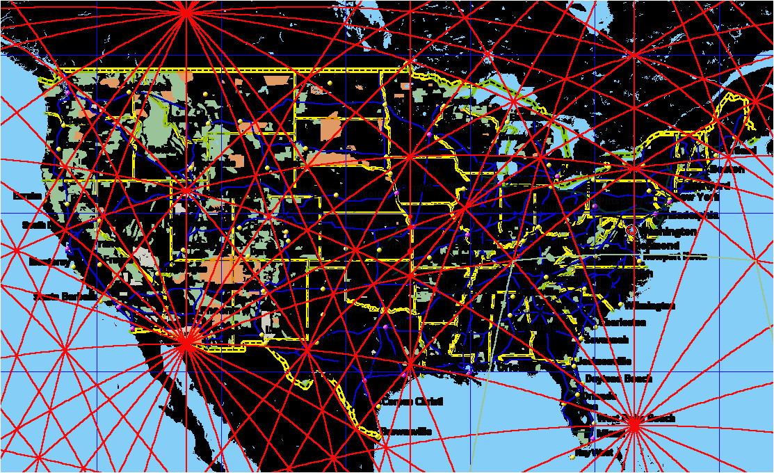North American Ley Lines Map - Maps Catalog Online