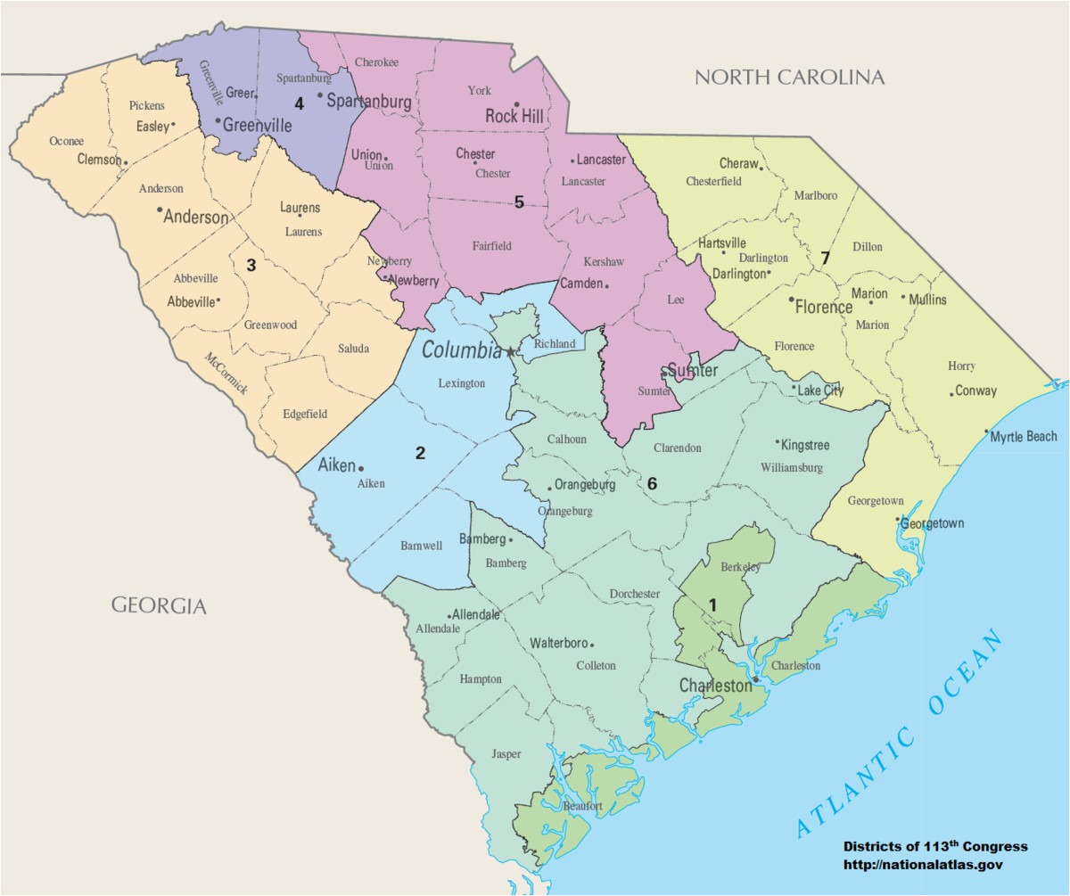 map of sc coast awesome south carolina s congressional districts