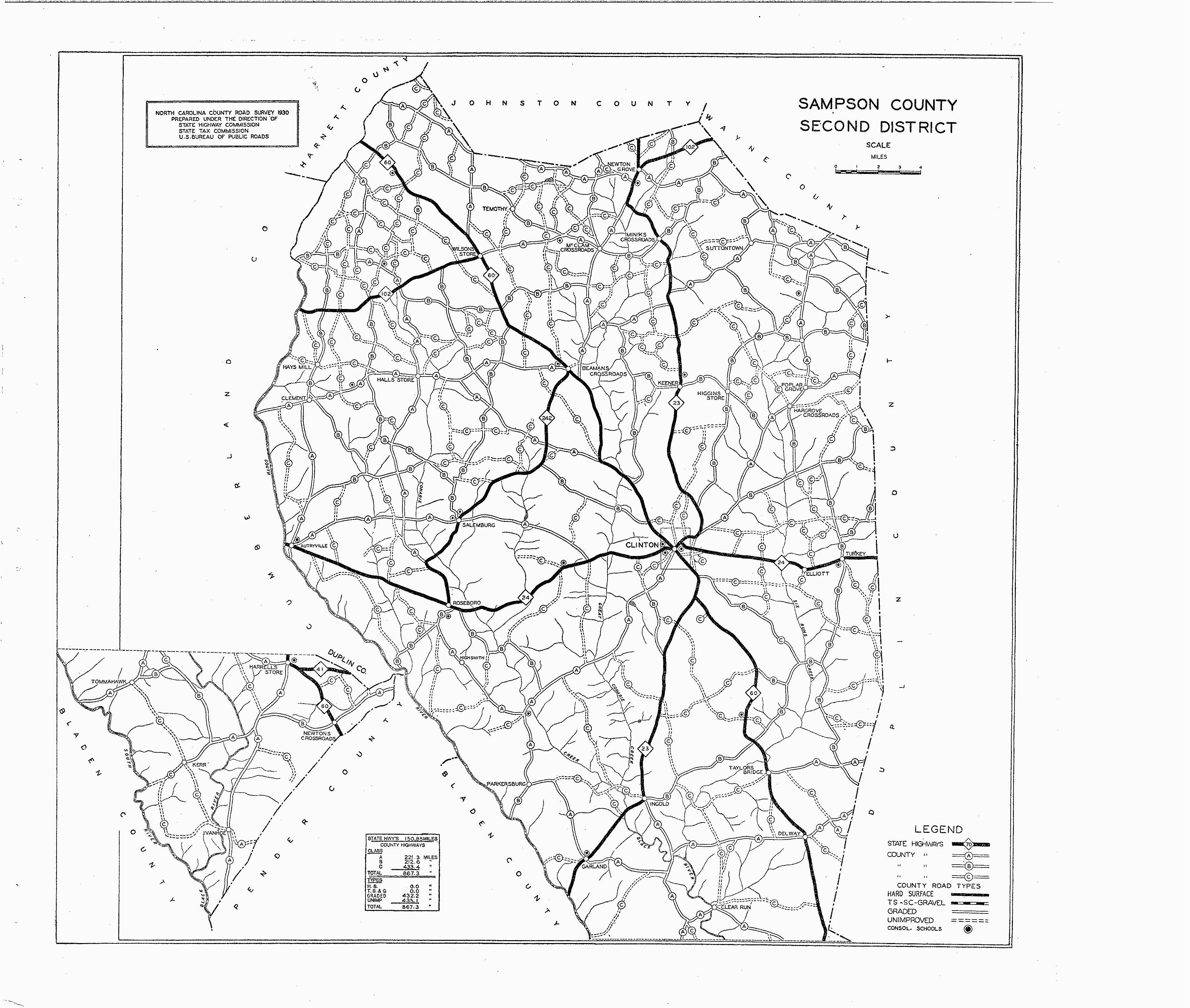 north carolina county map