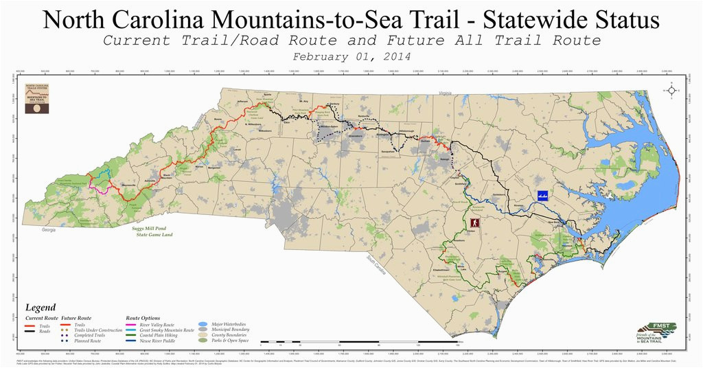 mountains to sea trail mst maplets