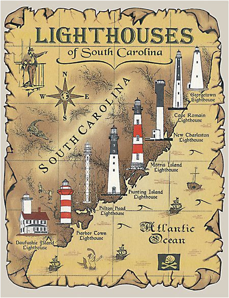 North Carolina Lighthouses Map Secretmuseum   North Carolina Lighthouses Map Lighthouses In South Carolina Google Search I Never Knew We Had Of North Carolina Lighthouses Map 