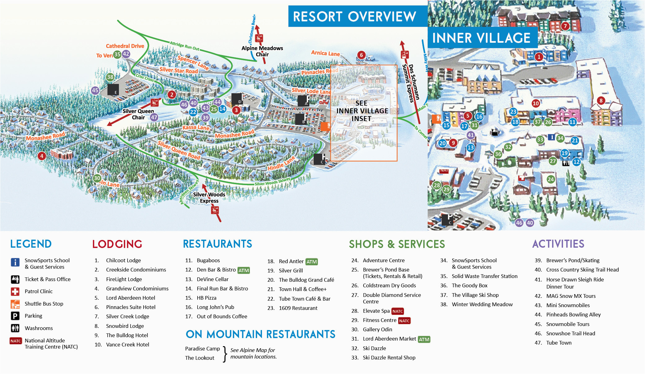 village map silver star mountain resort