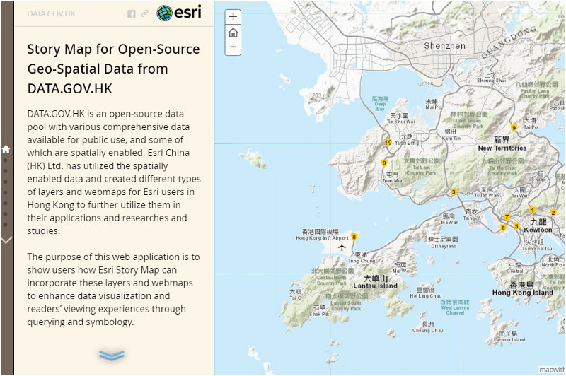 open geo spatial data by esri china hong kong ltd