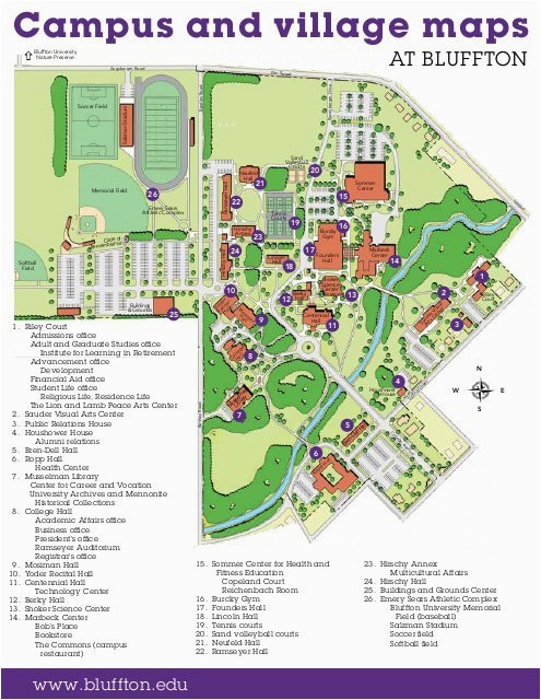 printable campus map bluffton university