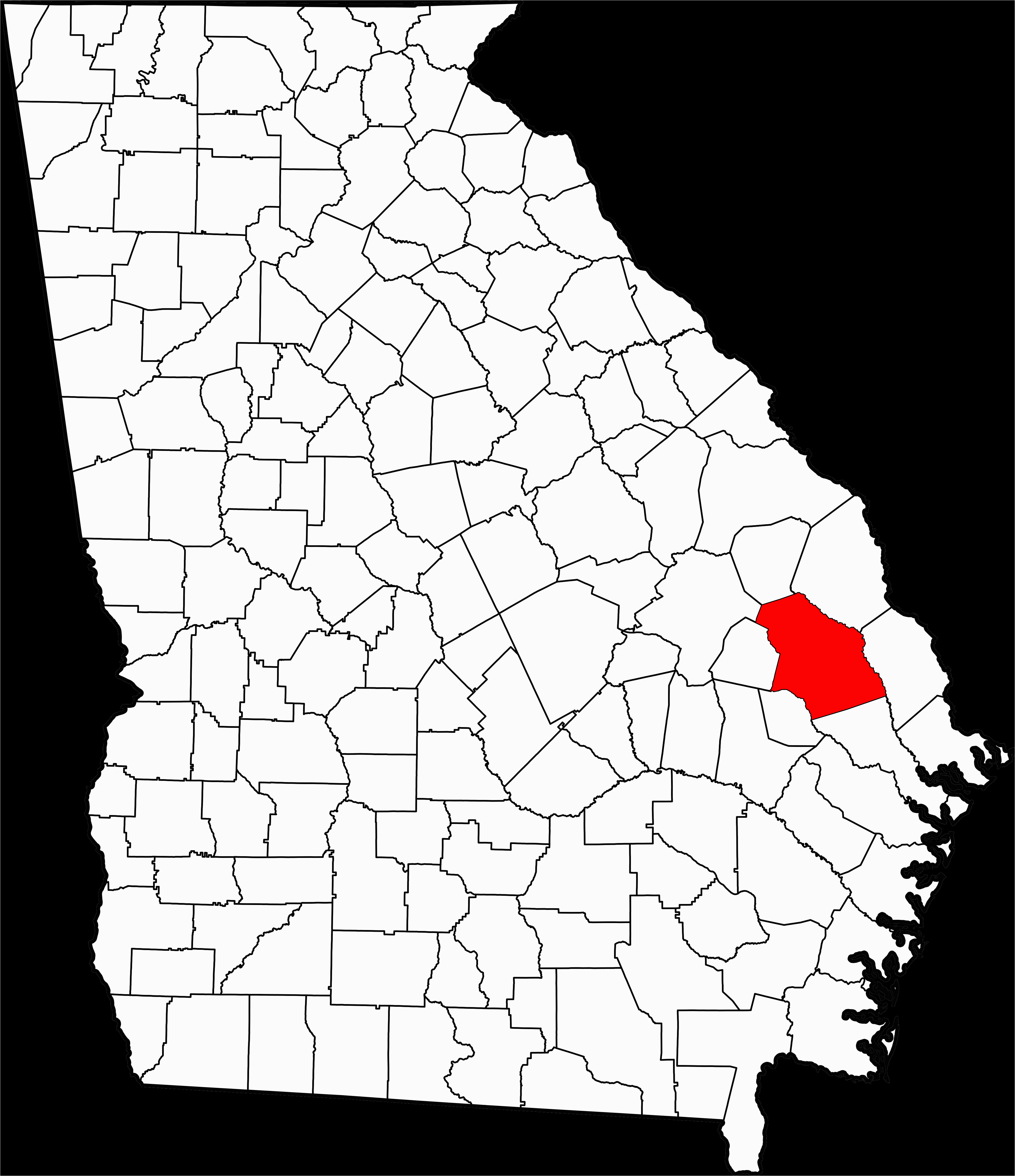 file map of georgia highlighting bulloch county svg wikimedia commons