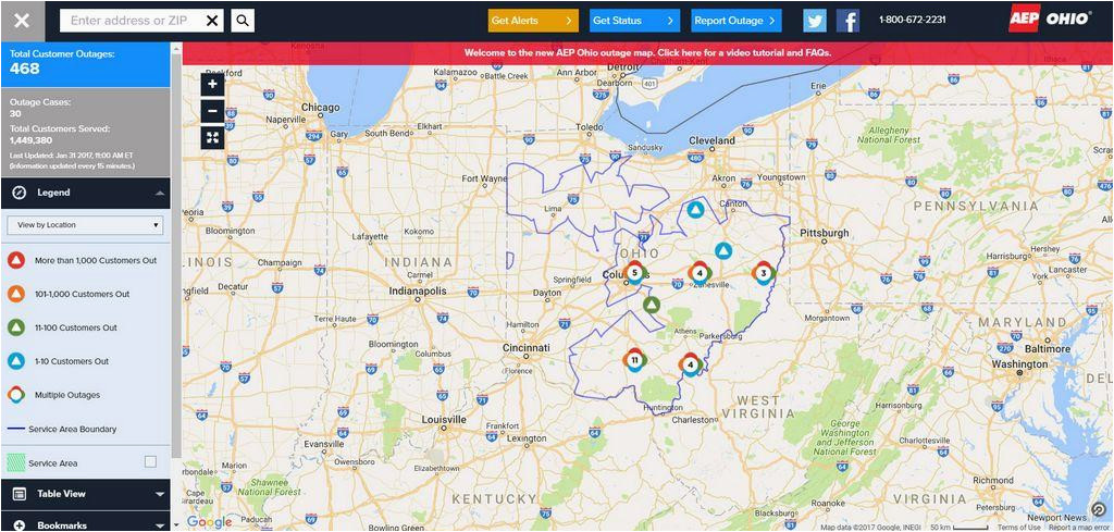 aep ohio outage map lovely 40 avista power outage map pf5o