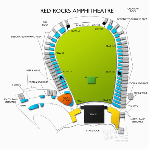 red rocks amphitheatre seating chart red rock amphitheatre
