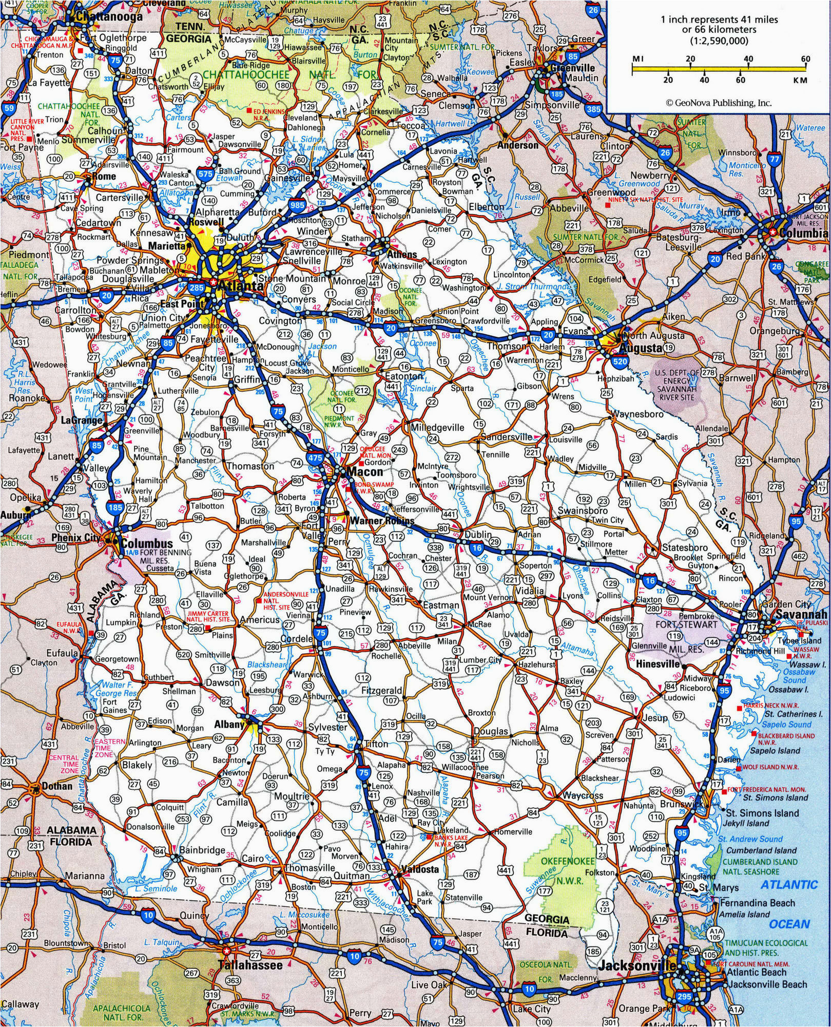 Road Map Of Alabama And Georgia Road Map Of Georgia Of Road Map Of Alabama And Georgia 