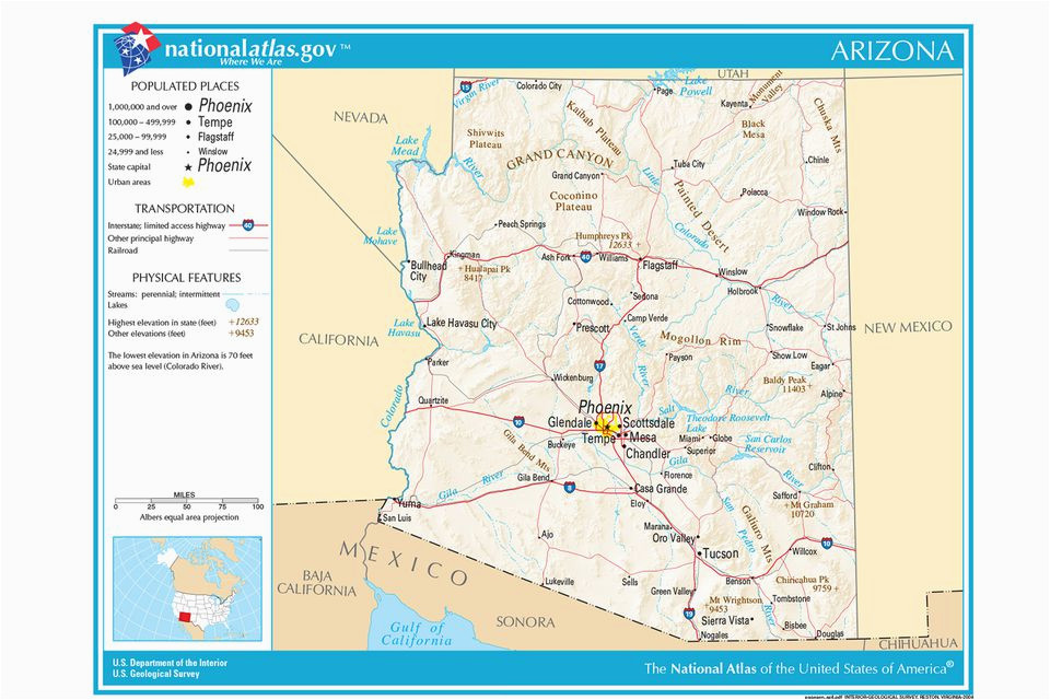 Road Map Of Arizona and New Mexico secretmuseum