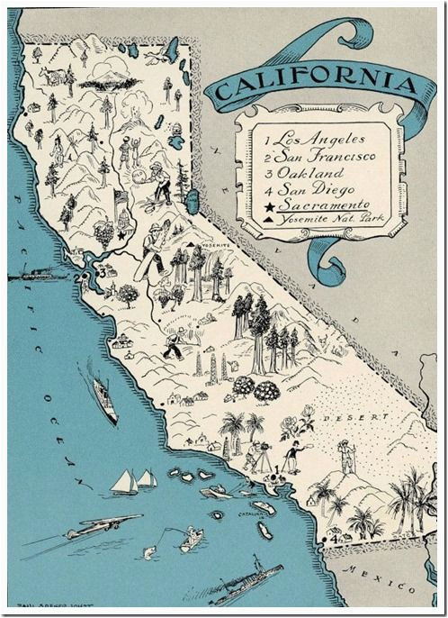 california map it vintage pinterest california beach