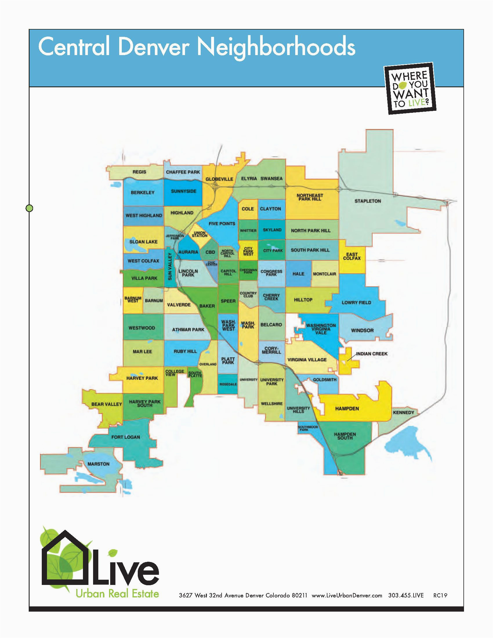 denver neighborhood map l find your way around denver l neighborhood