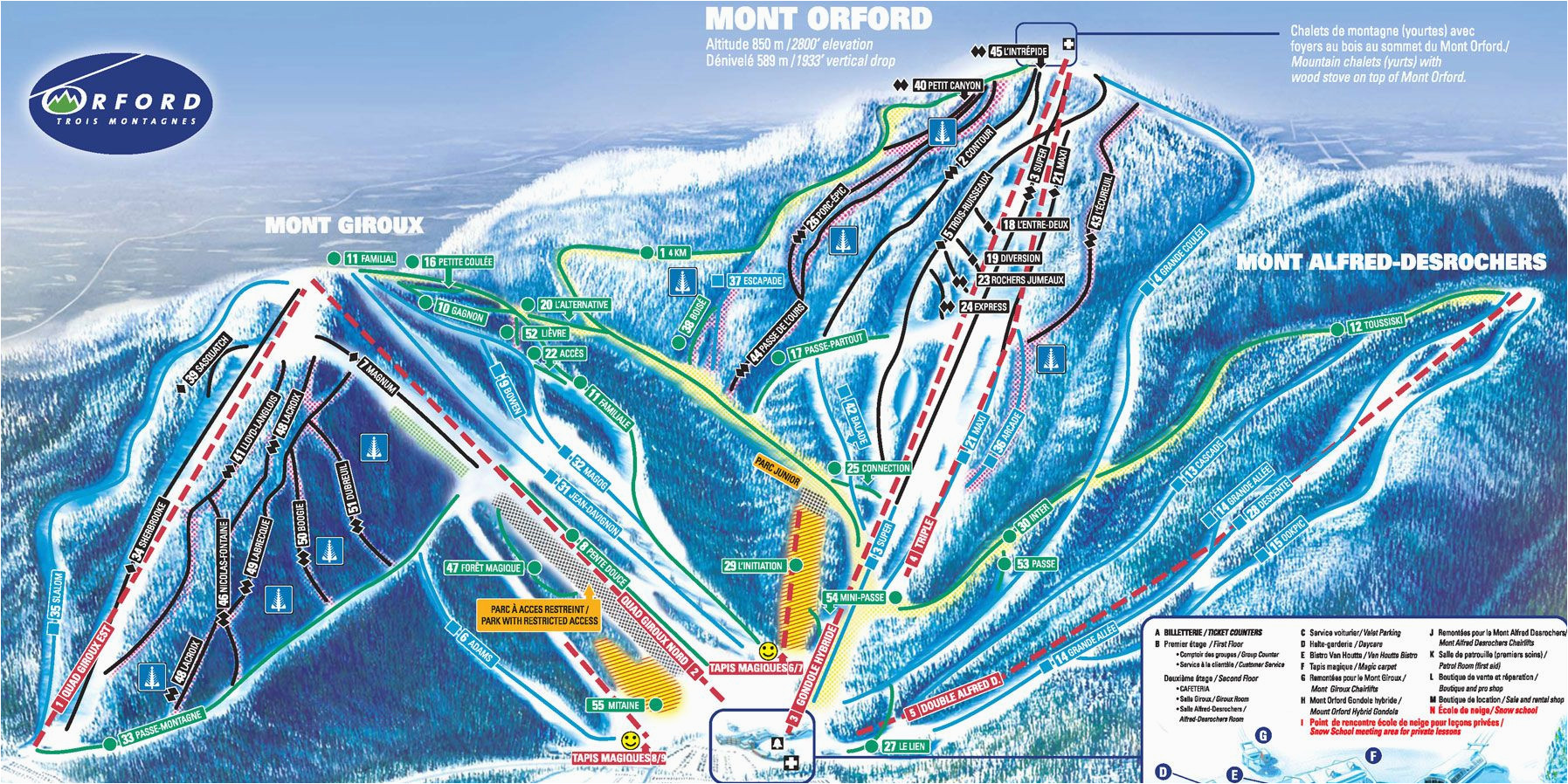 2007 09 downhill published in 2007 at mont orford ski maps