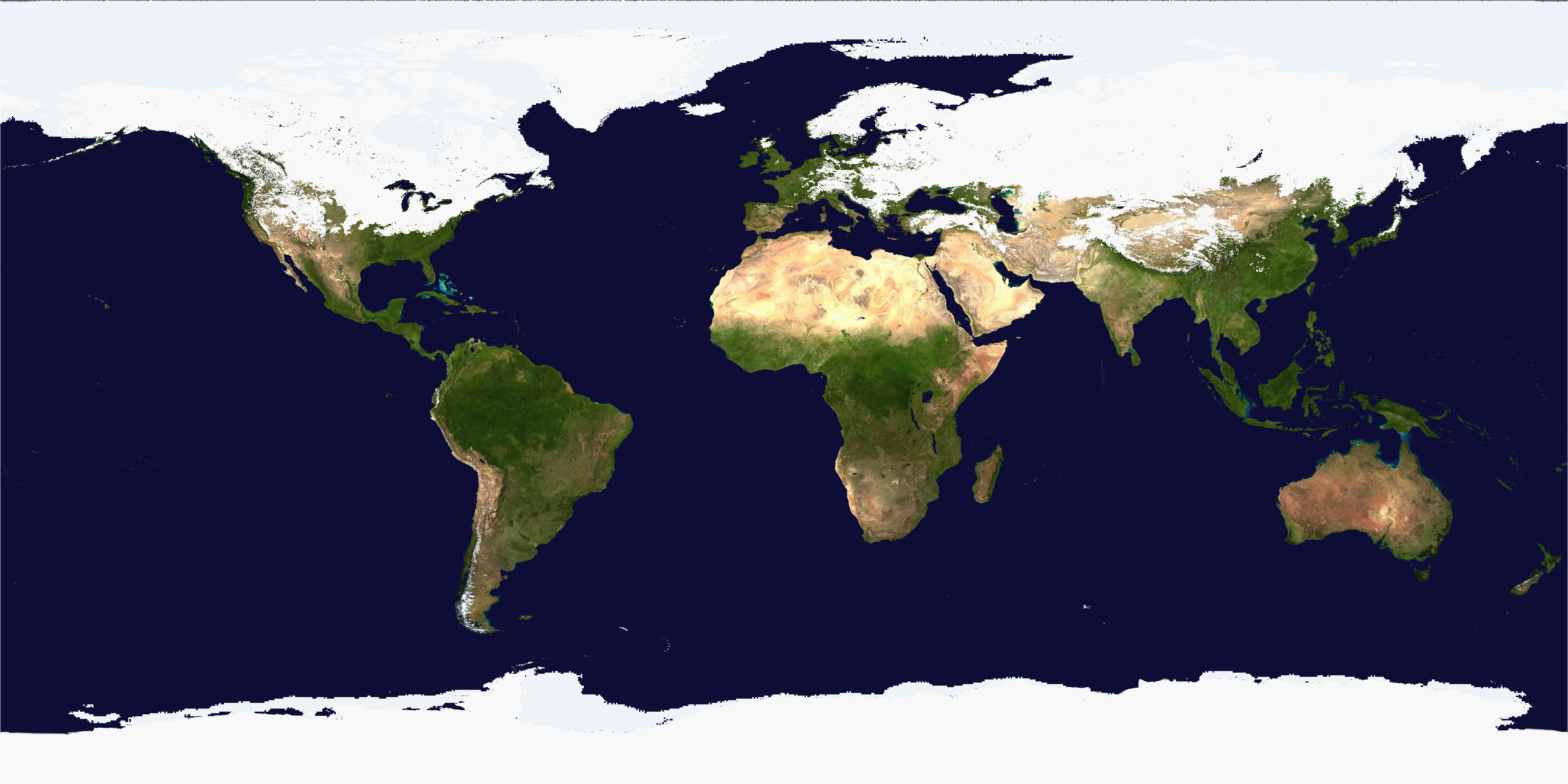 world wide daily snow and ice cover map