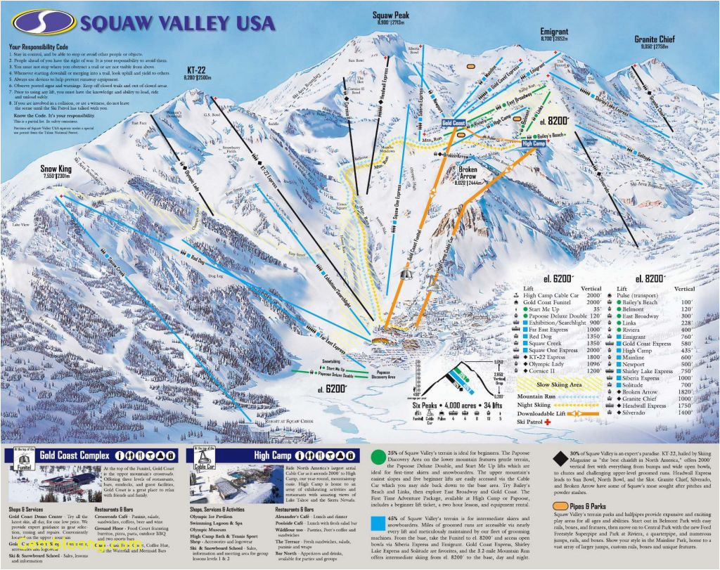 california ski resorts map fresh winter trail map maps directions