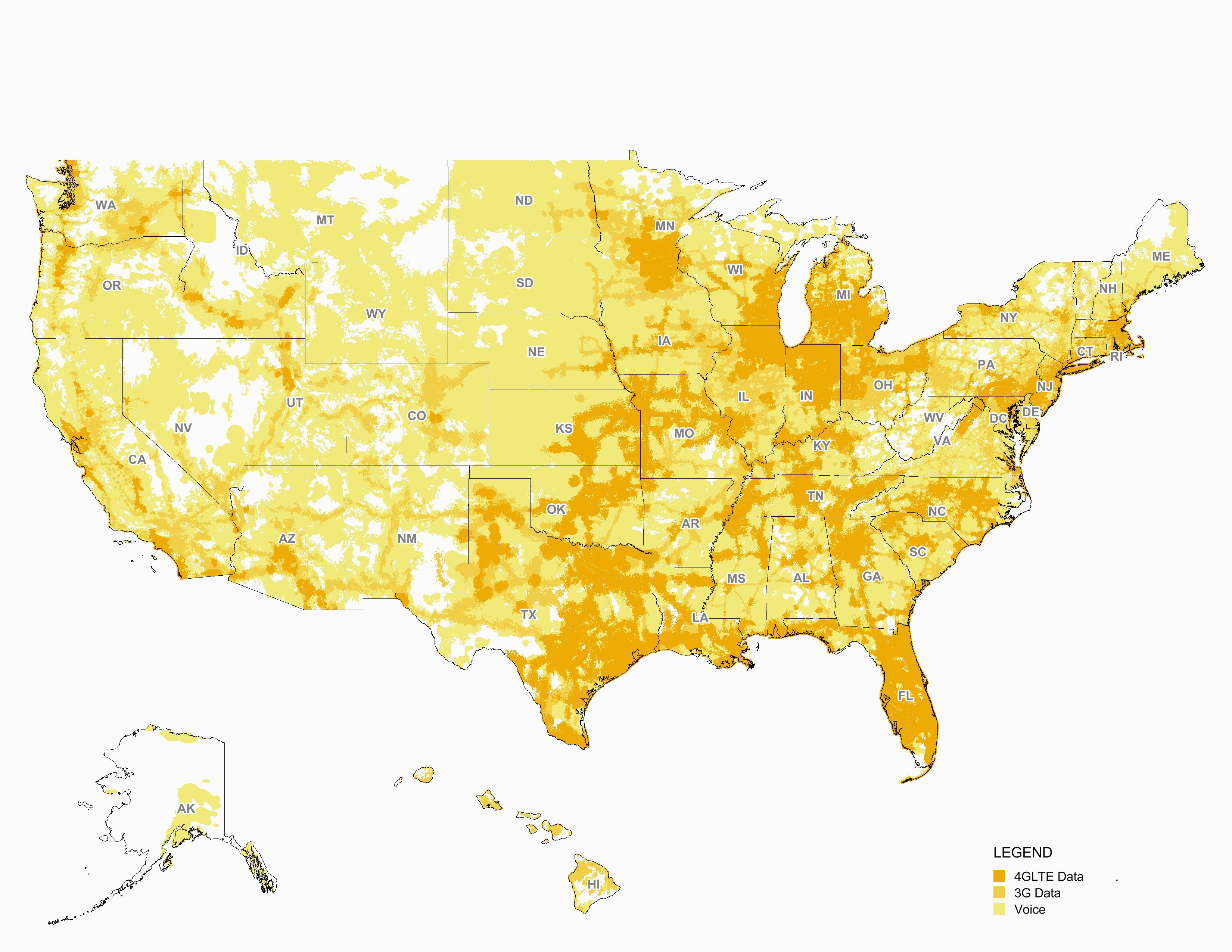 united states map of sprint coverage valid t mobile coverage map