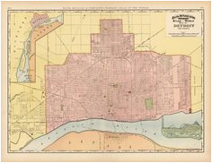 60 best detroit maps images on pinterest detroit map detroit