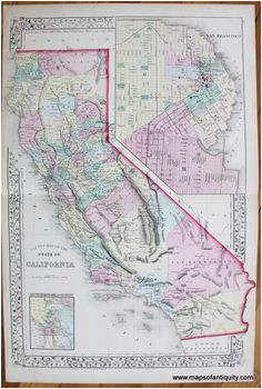 67 best california maps and prints images antique maps california