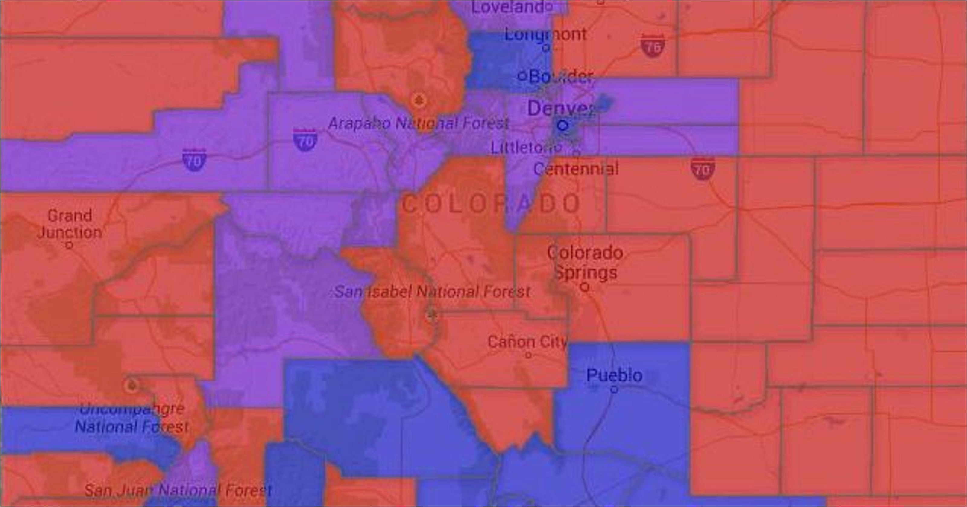 map colorado voter party affiliation by county