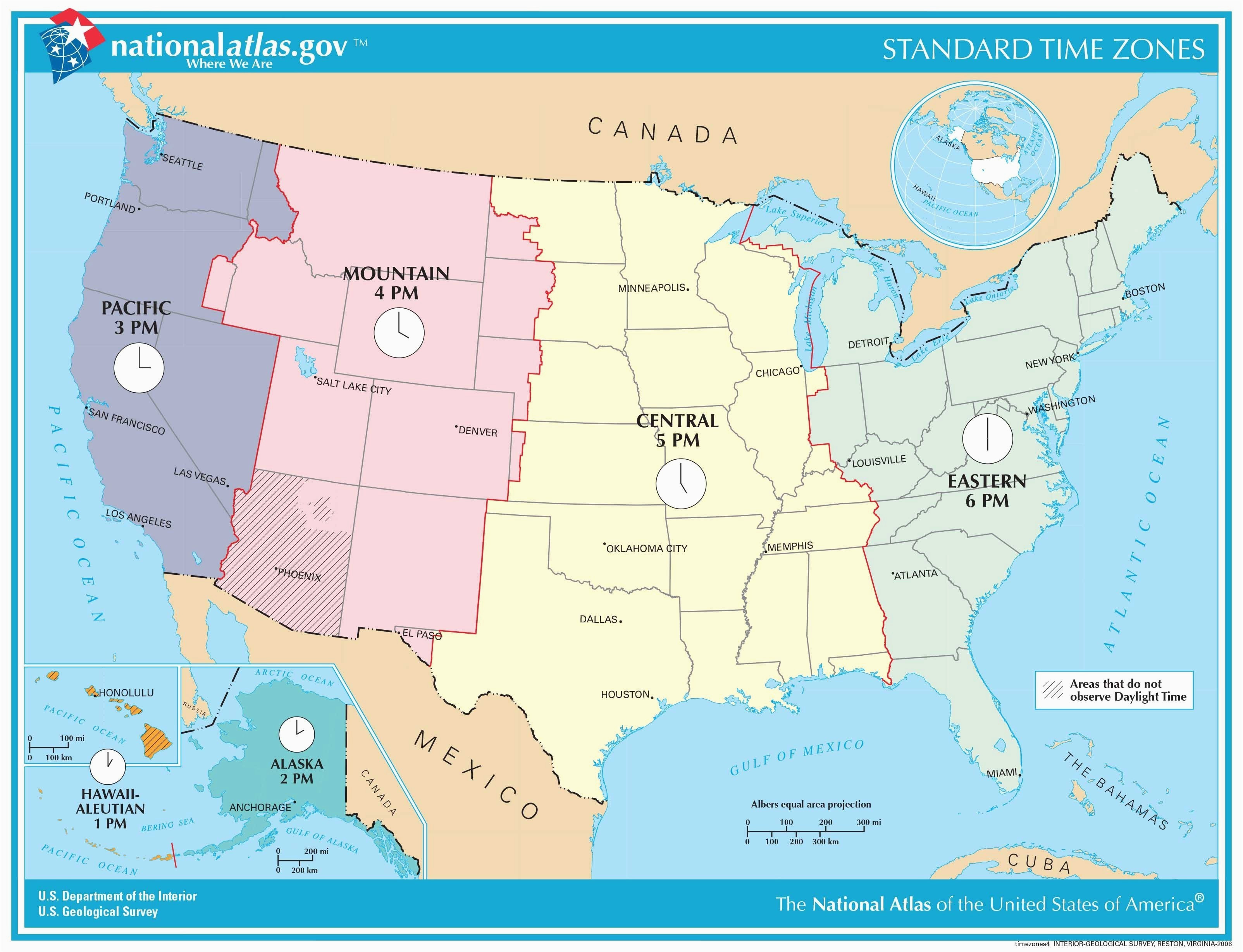 united states map of time zone refrence map the us with time zones