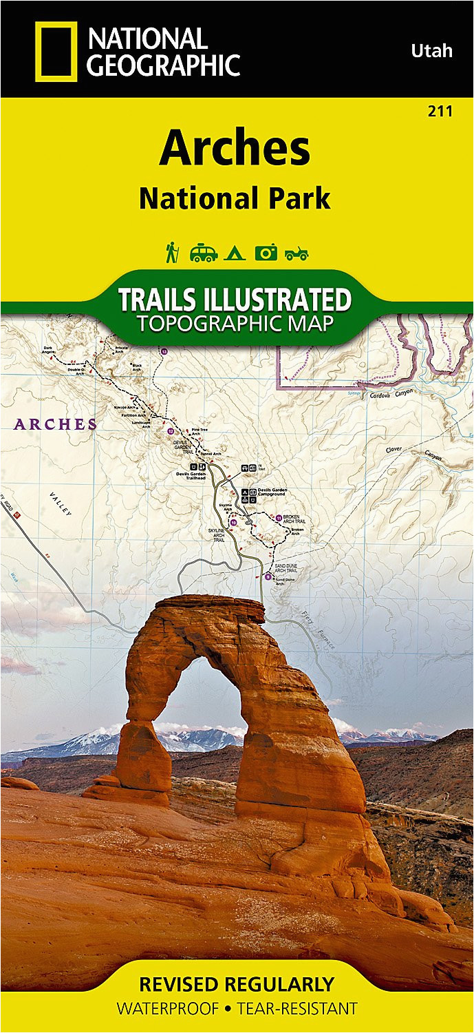 arches national park national geographic trails illustrated map