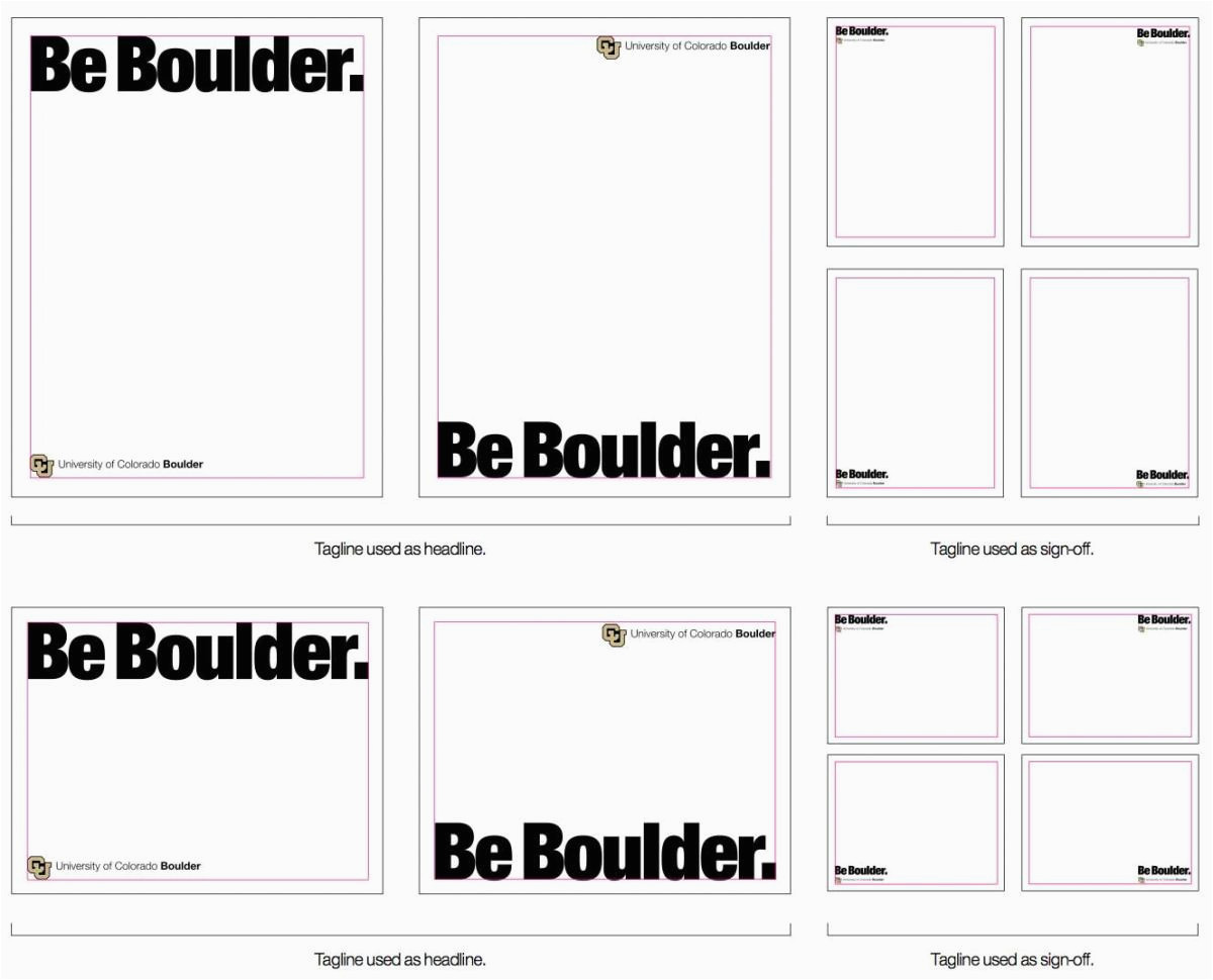 layout design brand and messaging university of colorado boulder