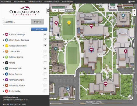 campus maps colorado mesa university