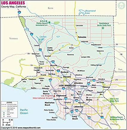 amazon com los angeles county map 36 w x 37 h office products
